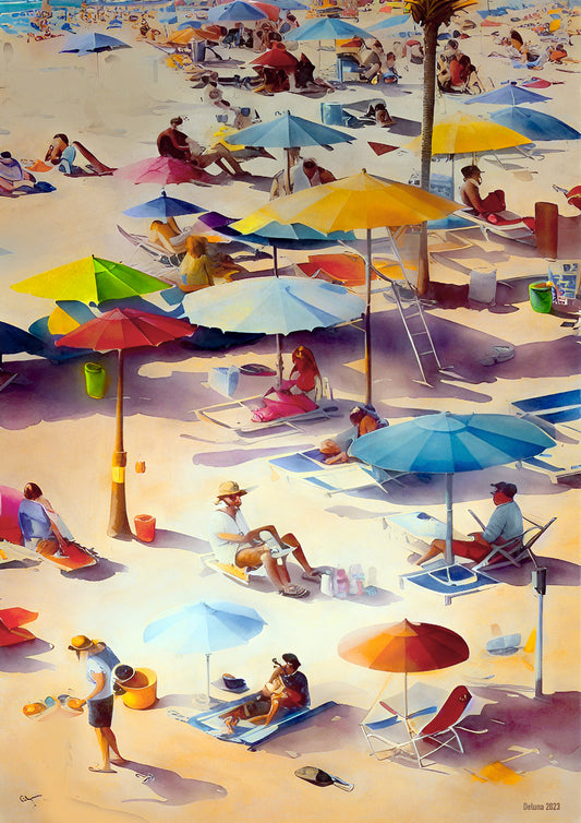 Barcelona Beach Art Print