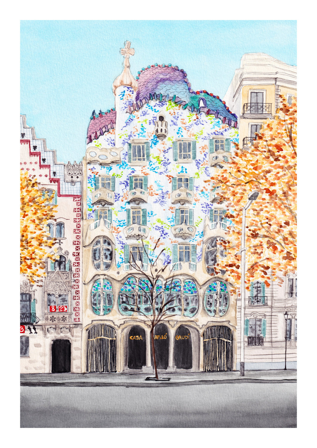 Casa Batlo Art Print