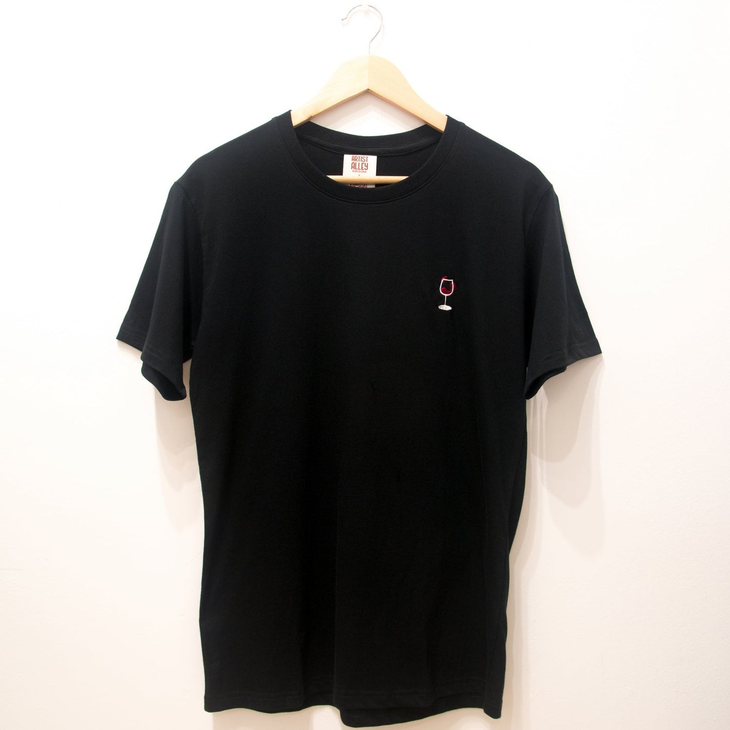 Red Wine Embroidered T-Shirt