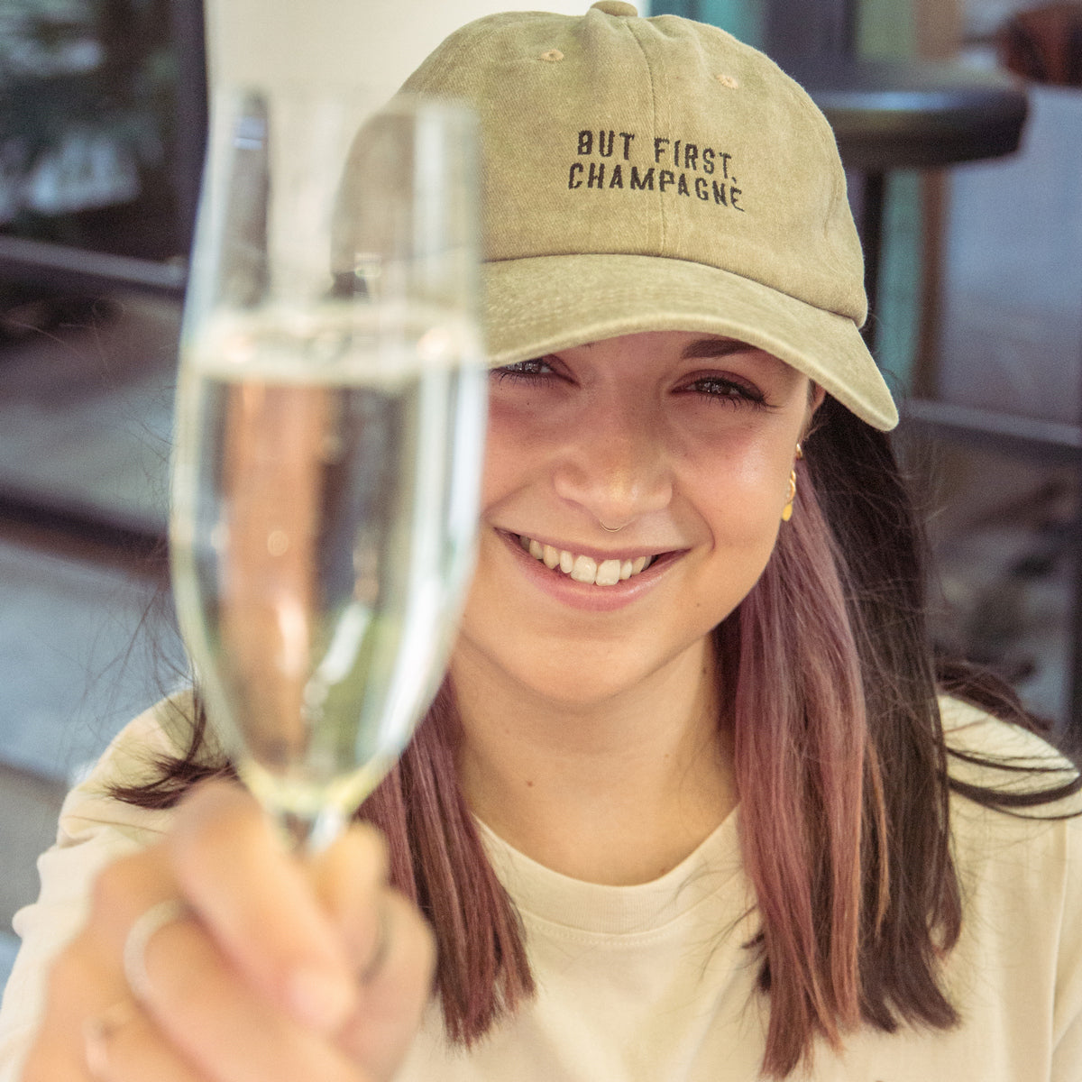 But First, Champagne Dad Hat by Cocktail Critters