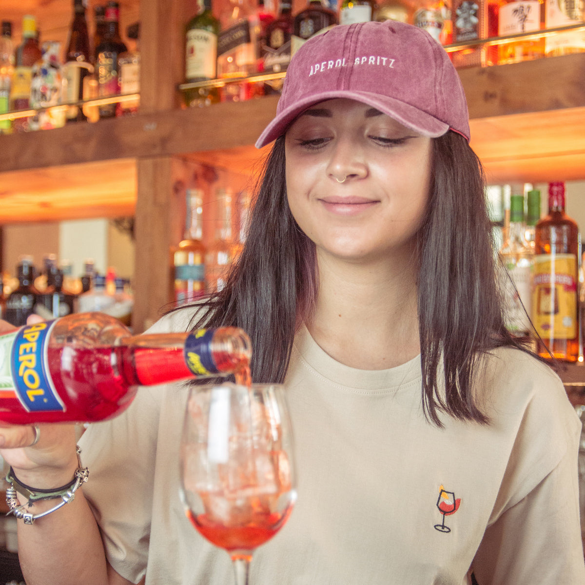 Aperol Spritz Embroidered T-Shirt