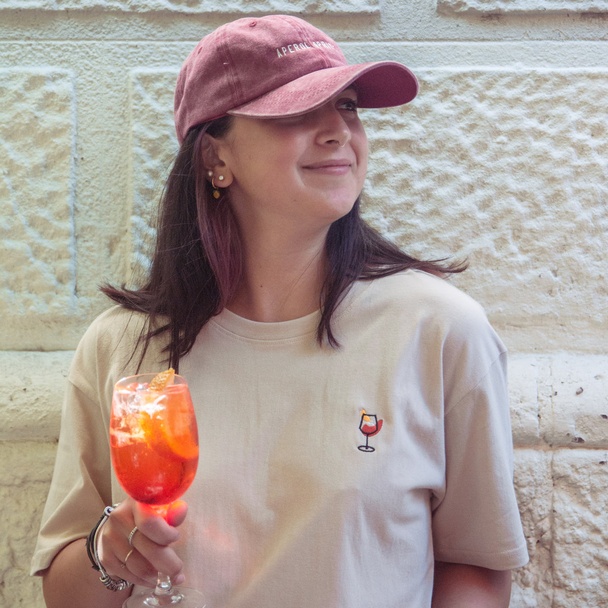 Aperol Spritz Embroidered T-Shirt