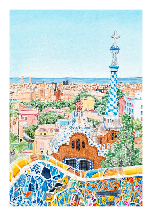 Parc Guell Art Print