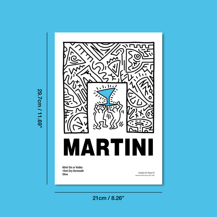 Martini Cocktail Art Study Print