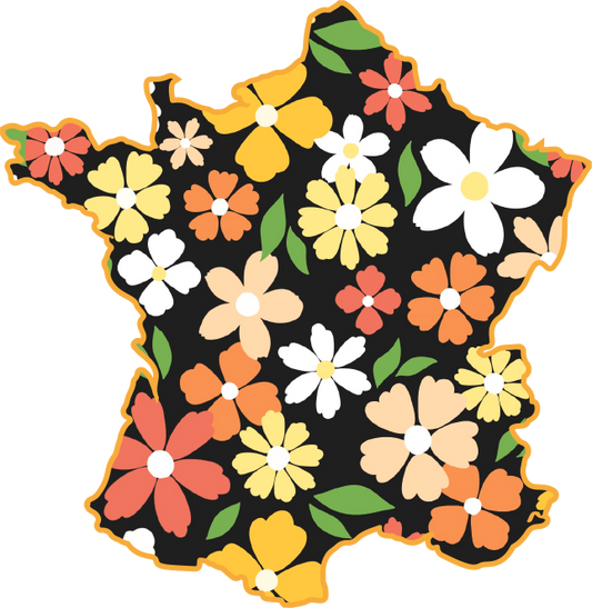 France (Black) Sticker