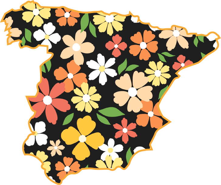 Spain (Black) Sticker