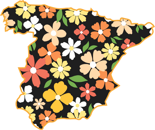 Spain (Black) Sticker