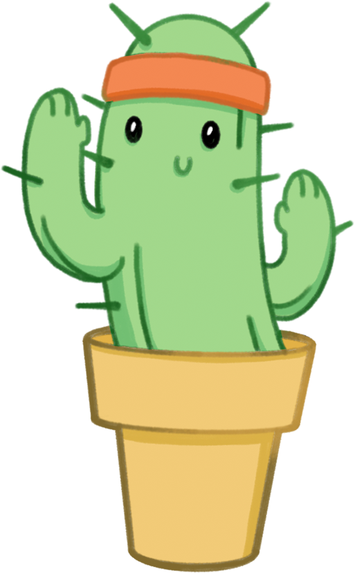 Kung-Fu Cactus Sticker