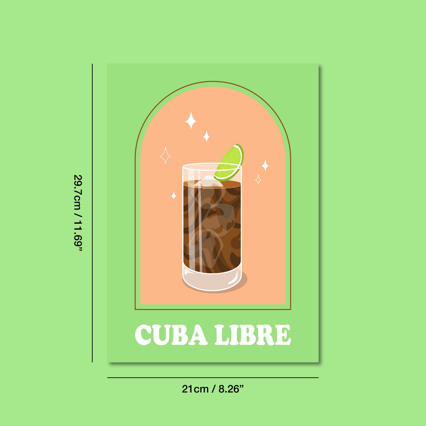 Cuba Libre Cocktail Print