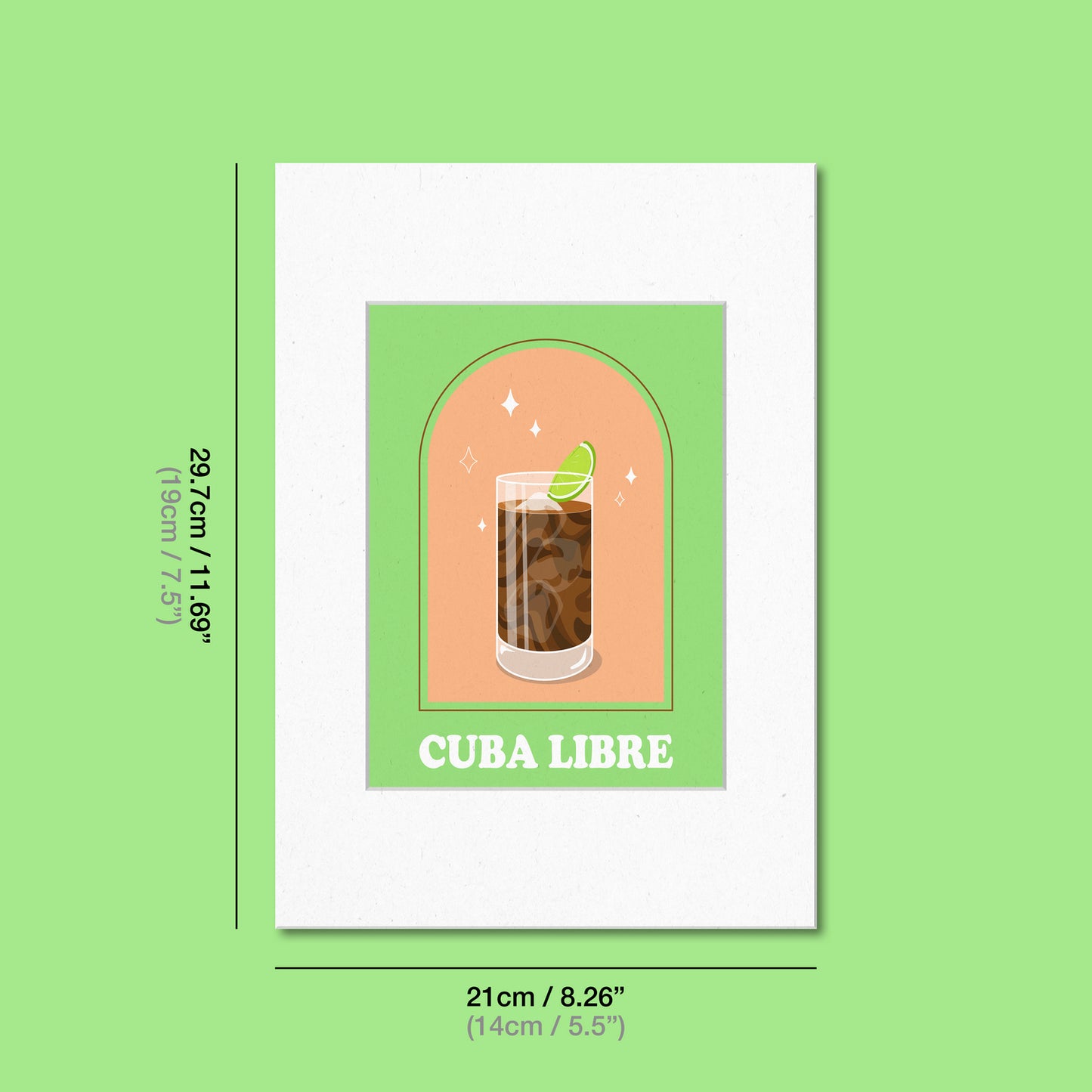 Cuba Libre Cocktail Print