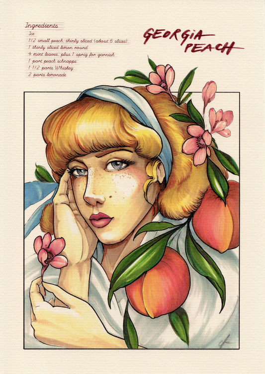 Georgia Peach Art Print