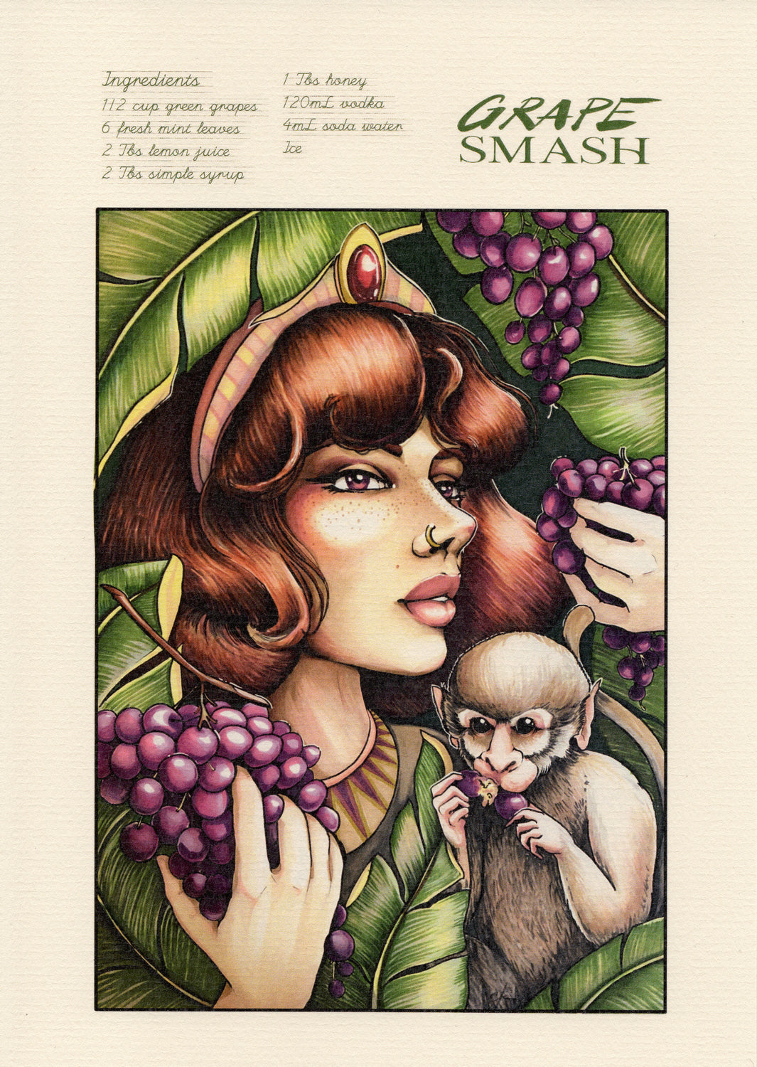 Grape Smash Art Print