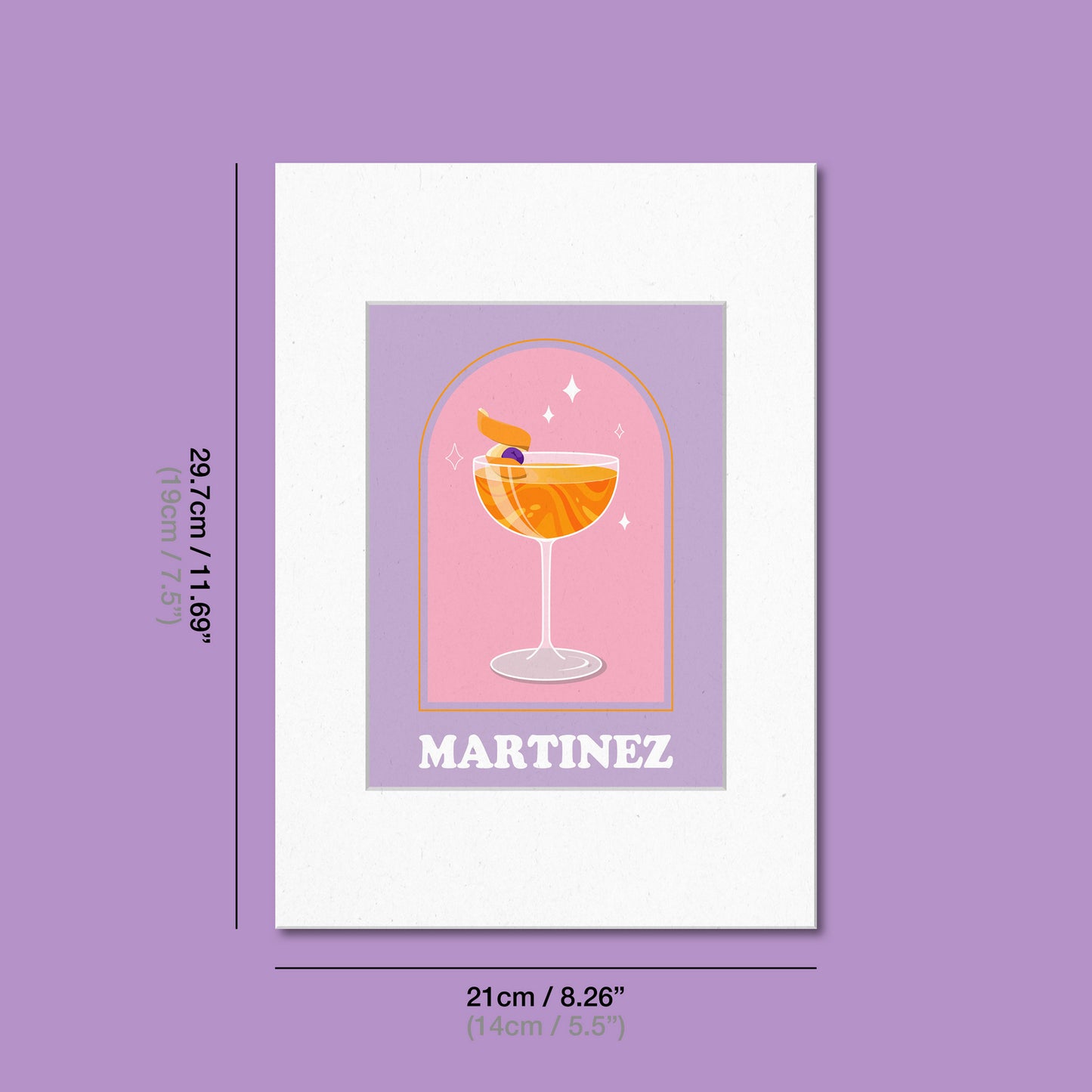 Martinez Cocktail Print