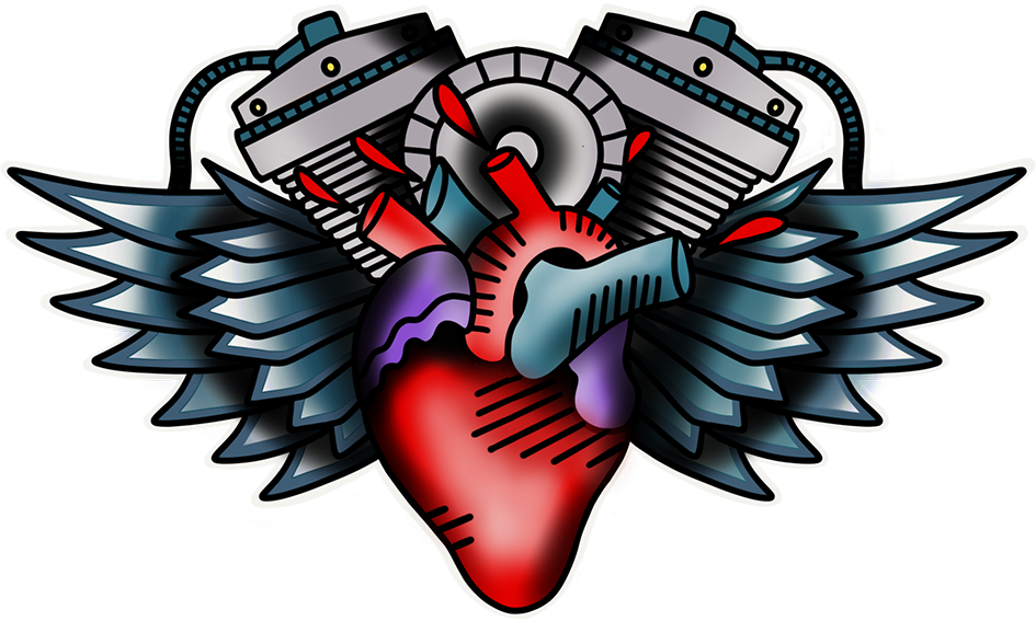 Engine Heart Sticker