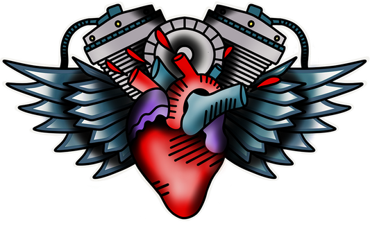 Engine Heart Sticker