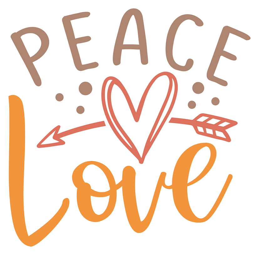 Peace And Love Sticker