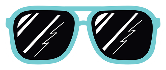 Glasses (Blue) Sticker