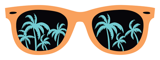 Glasses (Orange) Sticker