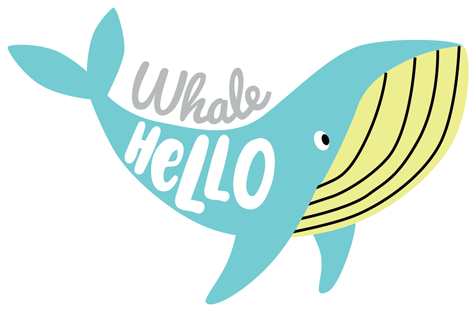 Whale Hello Sticker