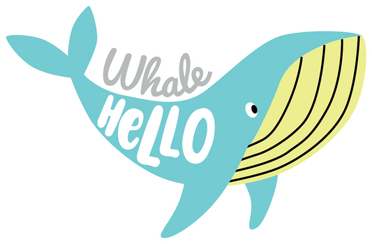 Whale Hello Sticker