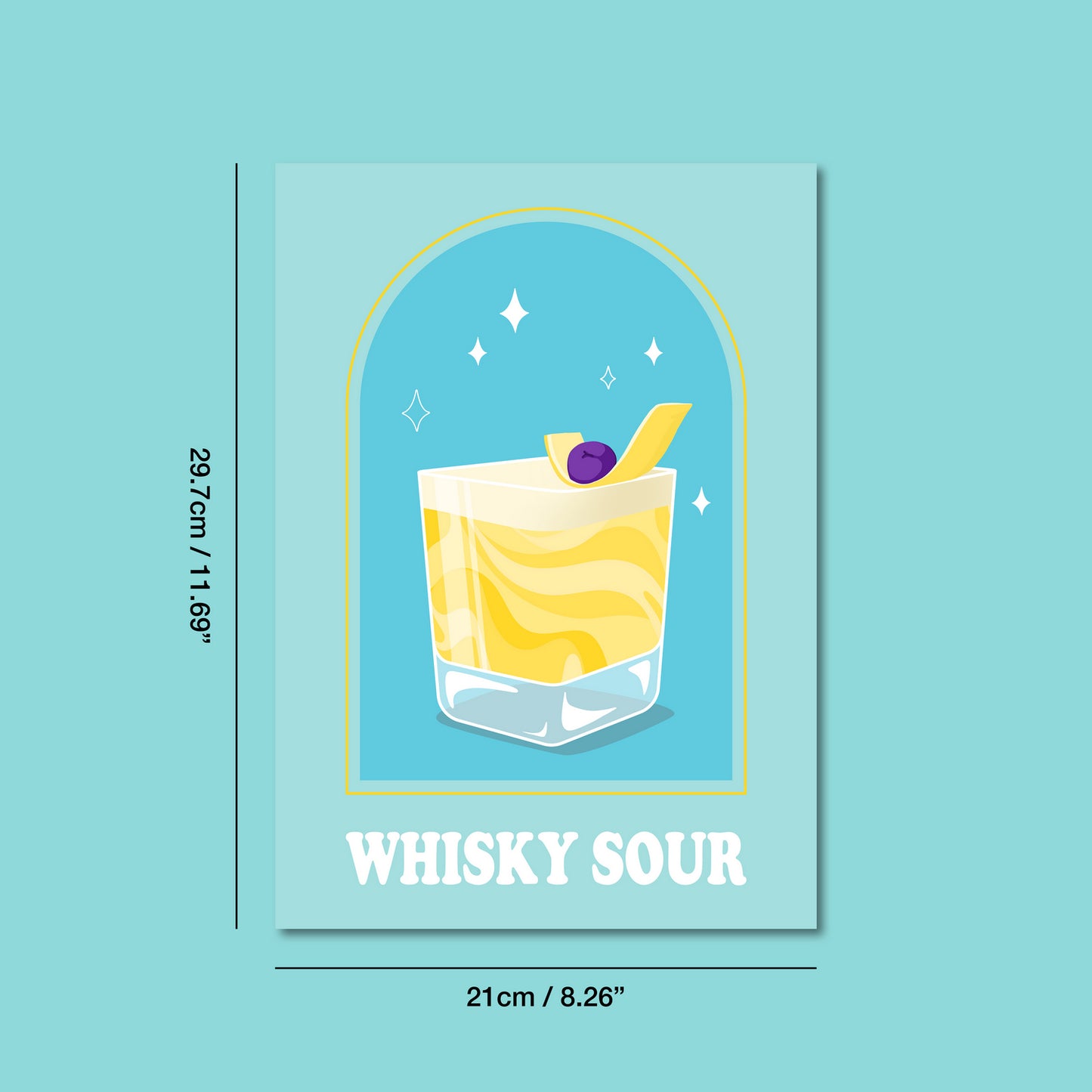 Whisky Sour Cocktail Print