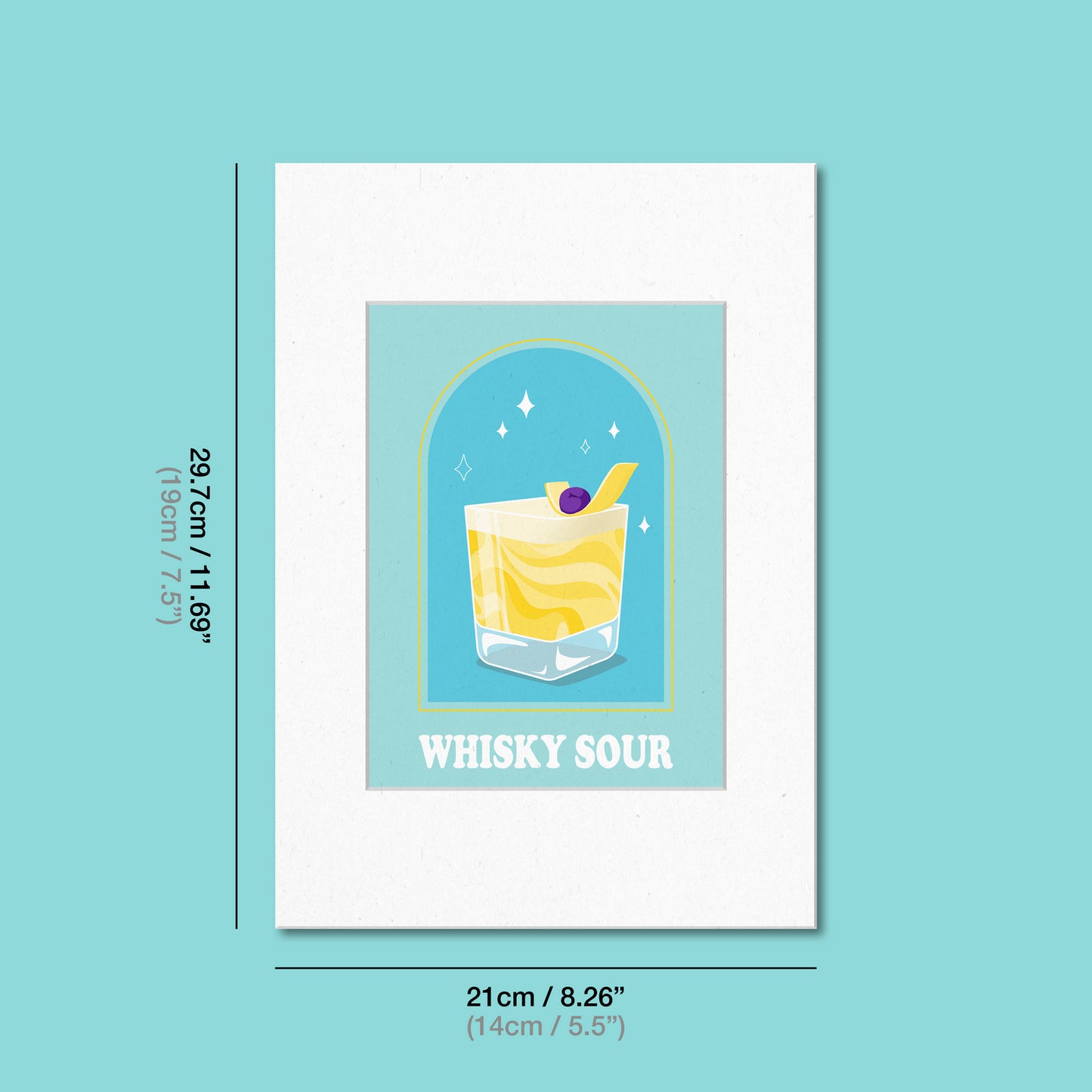 Whisky Sour Cocktail Print