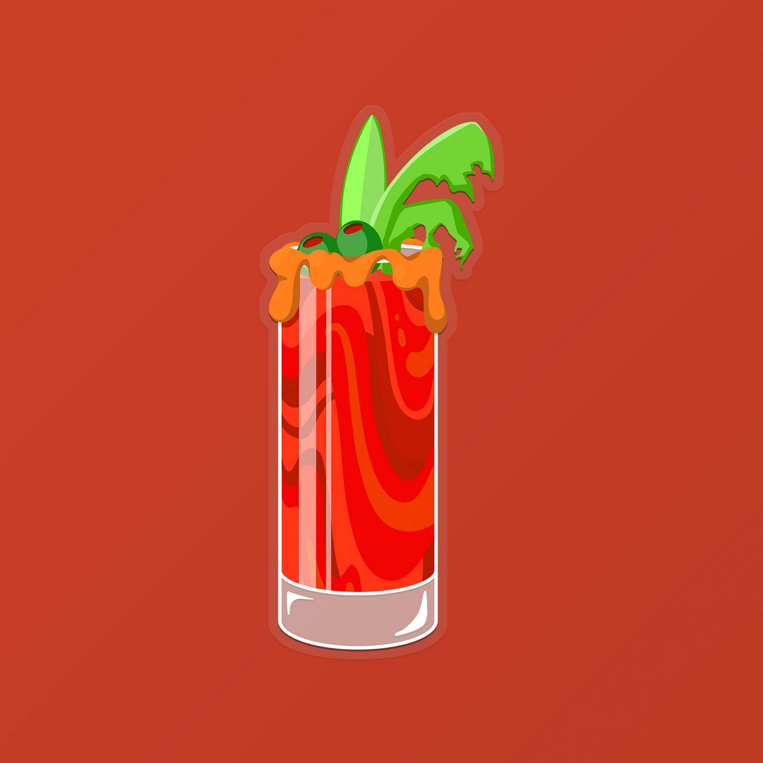 Bloody Mary Cocktail Sticker by Cocktail Critters