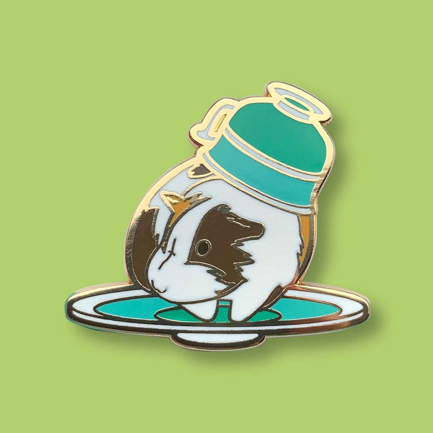 Guinea Pig & Teacup Hard Enamel Pin by Cocktail Critters