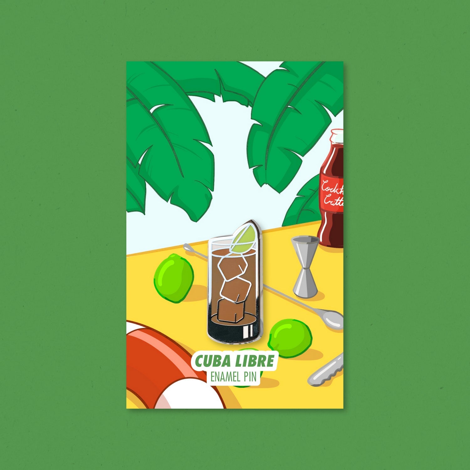 Cuba Libre Cocktail Pin by Cocktail Critters