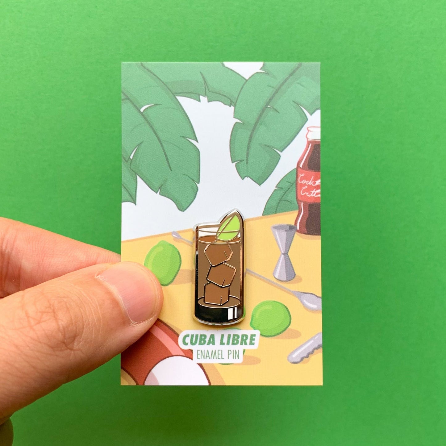 Cuba Libre Cocktail Pin by Cocktail Critters