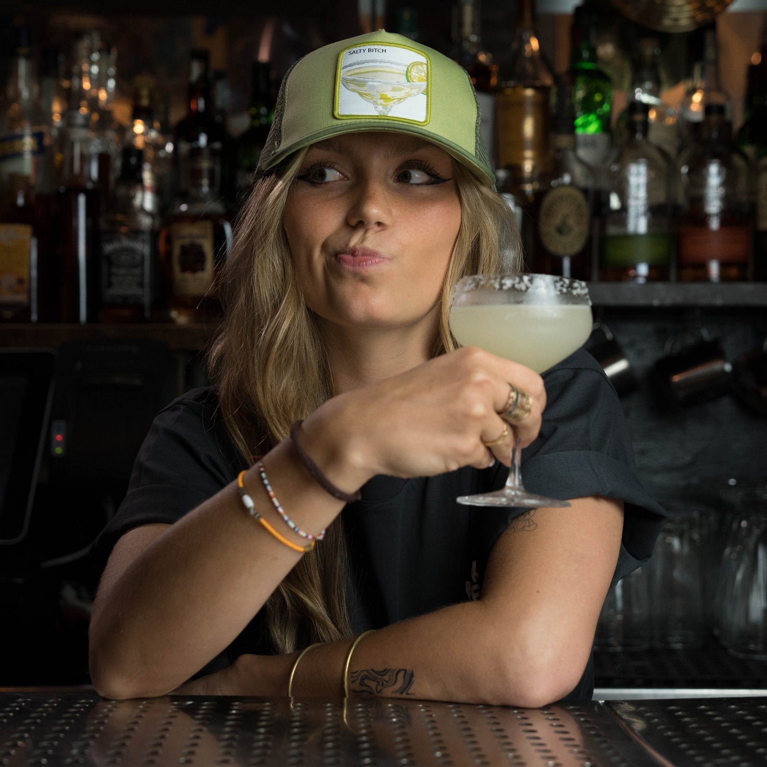 Salty Bitch Margarita Hat in Creps al Born by Broken Bartender