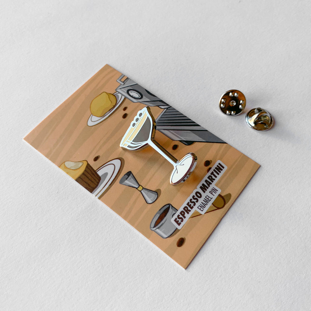 Espresso Martini Cocktail Pin by Cocktail Critters