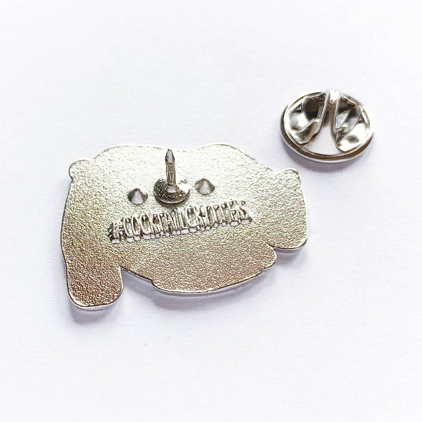 Polar Bear and White Russian Cocktail Hard Enamel Pin by Cocktail Critters