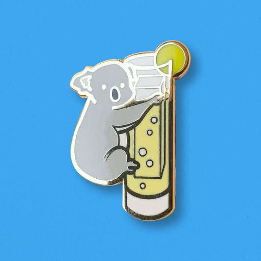 Koala & Tom Collins Cocktail Hard Enamel Pin by Cocktail Critters