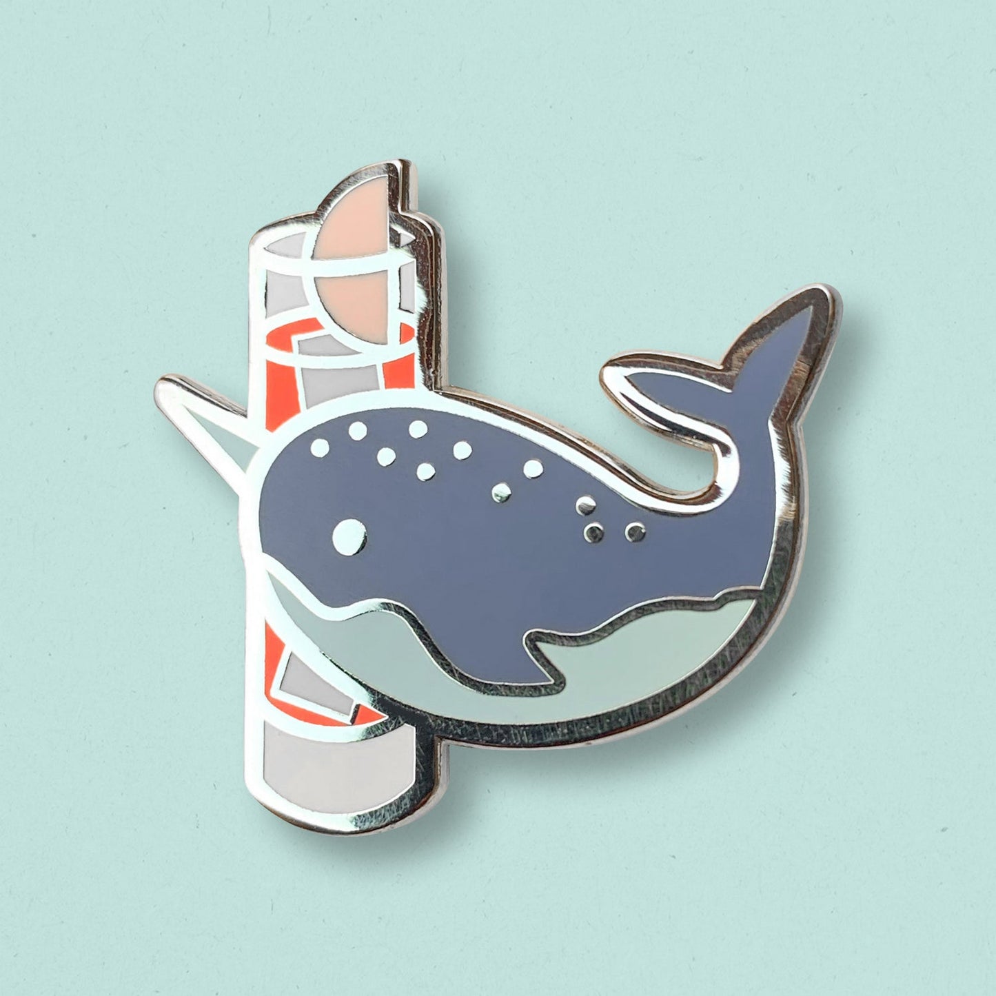 Narwhal & Paloma Cocktail Hard Enamel Pin by Cocktail Critters