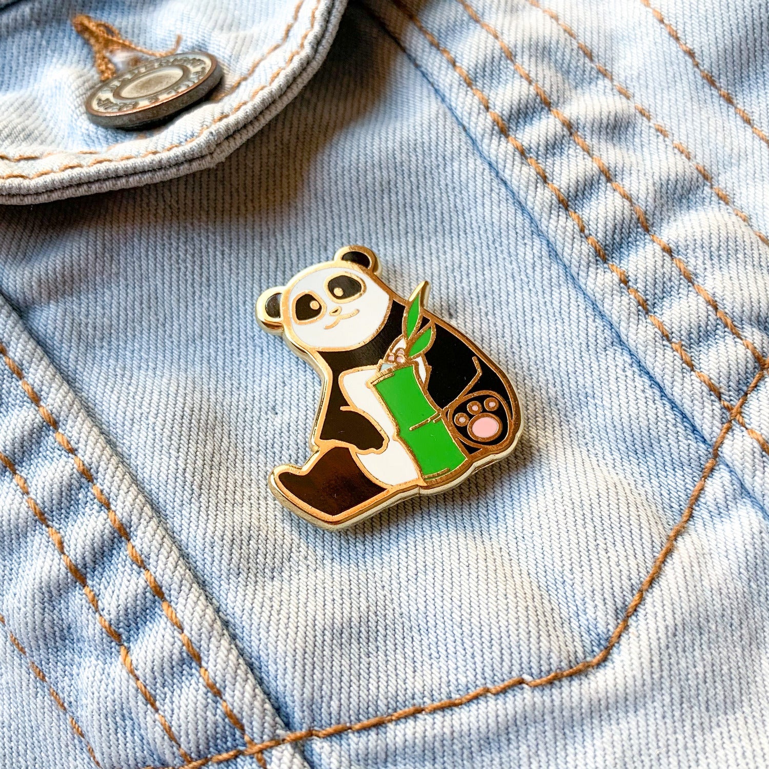 Panda & Bahama Mama Cocktail Hard Enamel Pin by Cocktail Critters