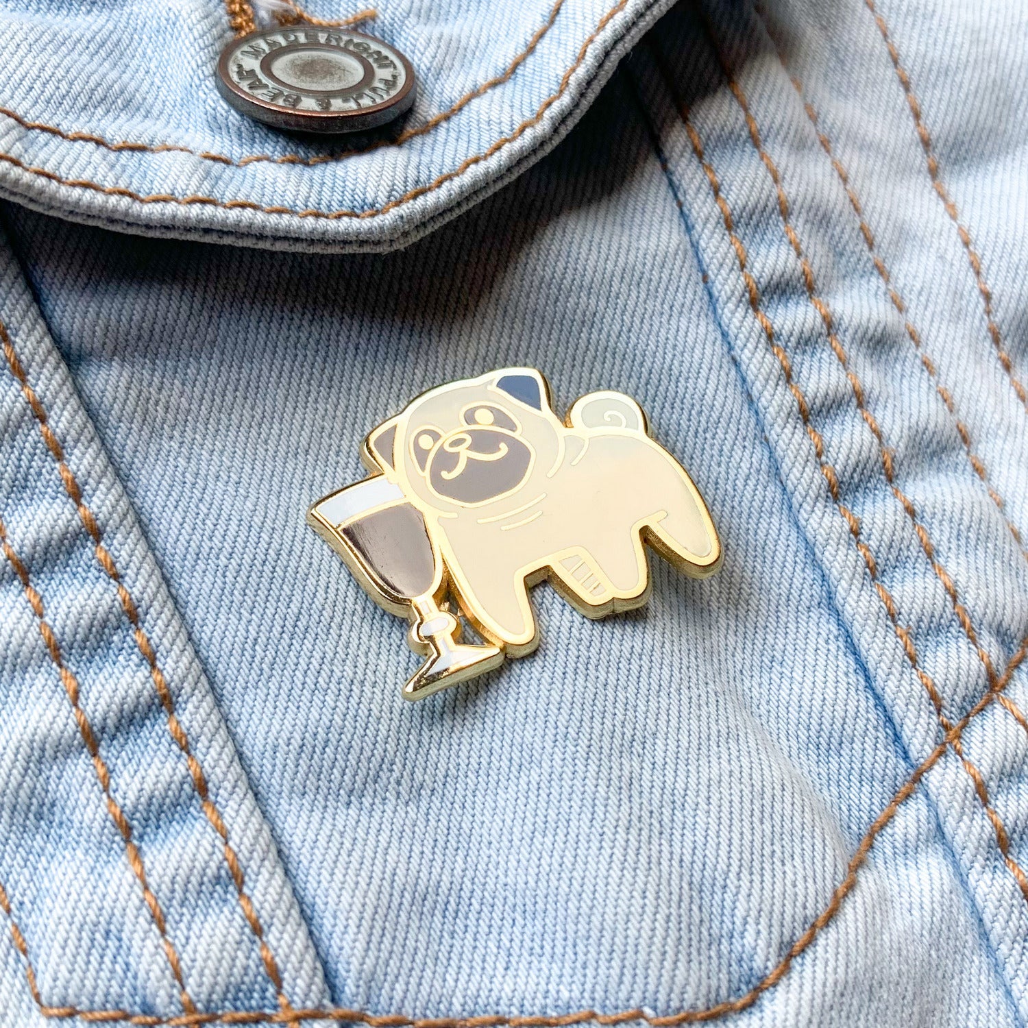 Pug & Irish Coffee Cocktail Hard Enamel Pin by Cocktail Critters