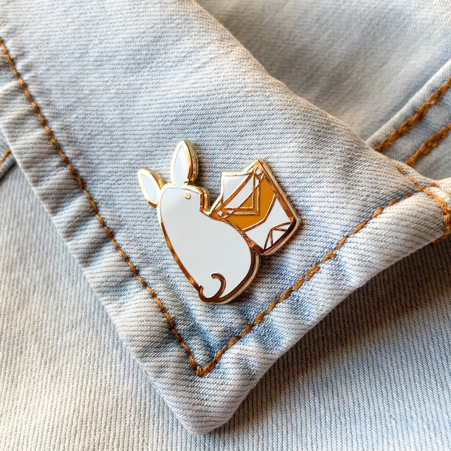 Rabbit & Whisky Hard Enamel Pin by Cocktail Critters