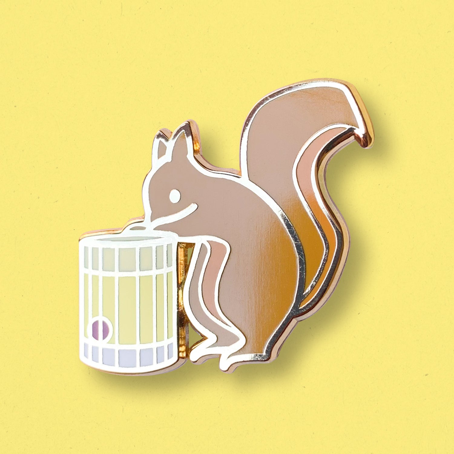 Squirrel & Amaretto Sour Cocktail Hard Enamel Pin by Cocktail Critters