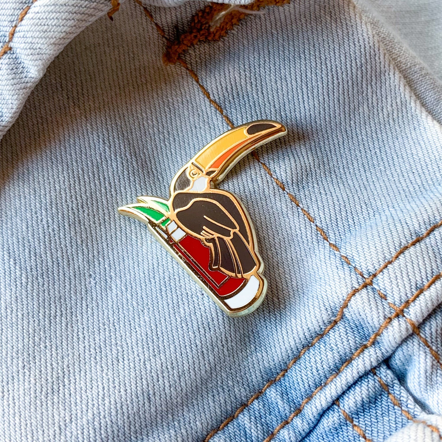 Toucan & Jungle Bird Cocktail Hard Enamel Pin by Cocktail Critters