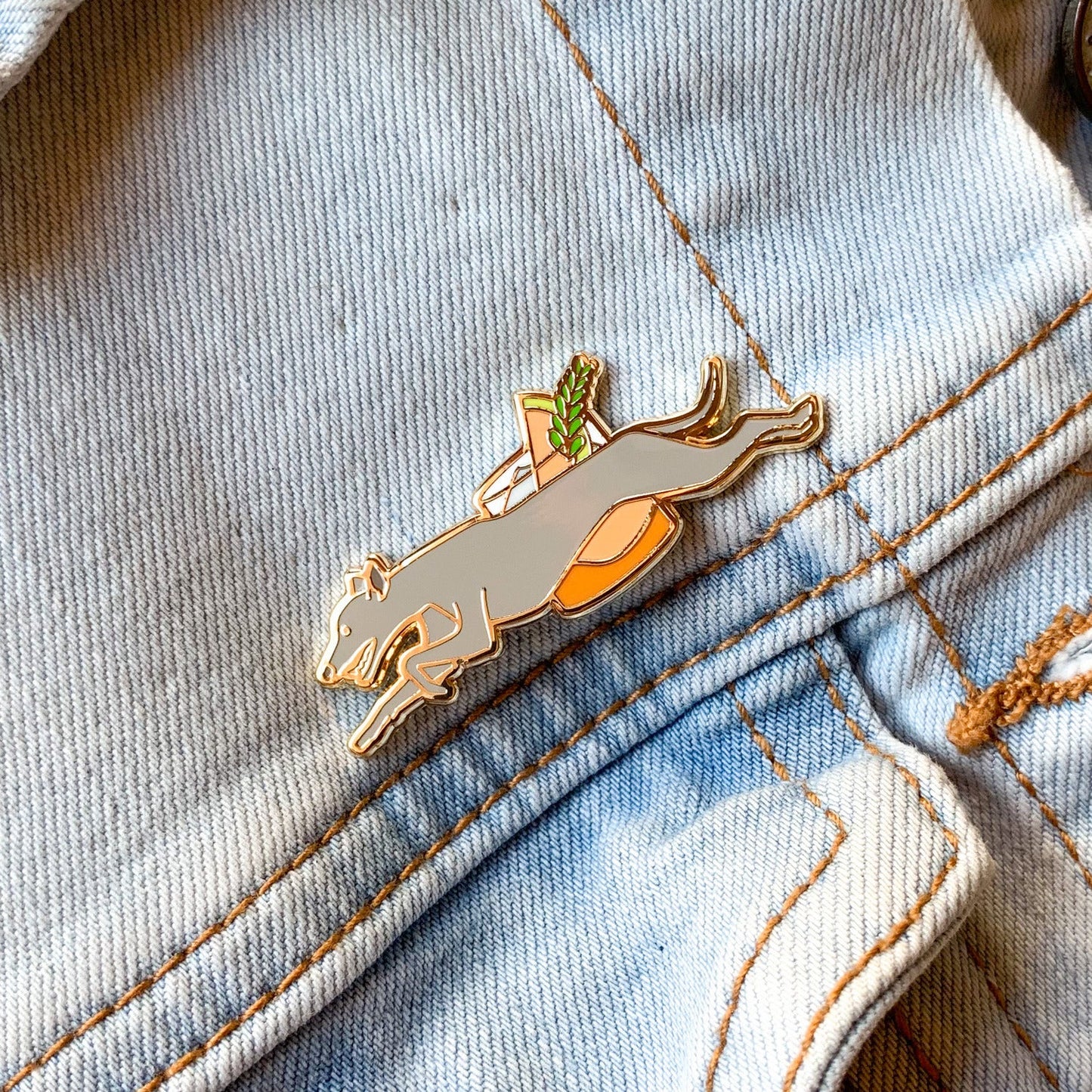 Greyhound & Greyhound Cocktail Hard Enamel Pin by Cocktail Critters