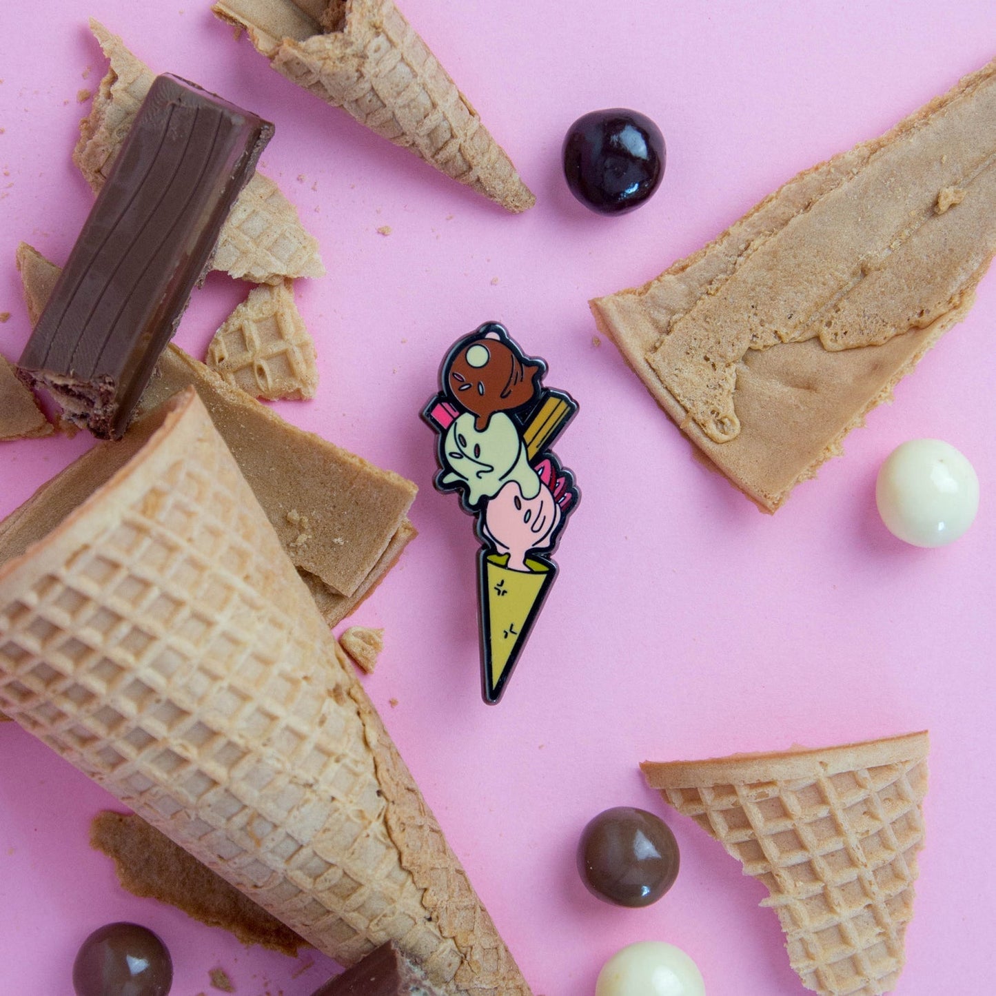 Ice Cream Food Frenzy Enamel Pin by Really Good Pins