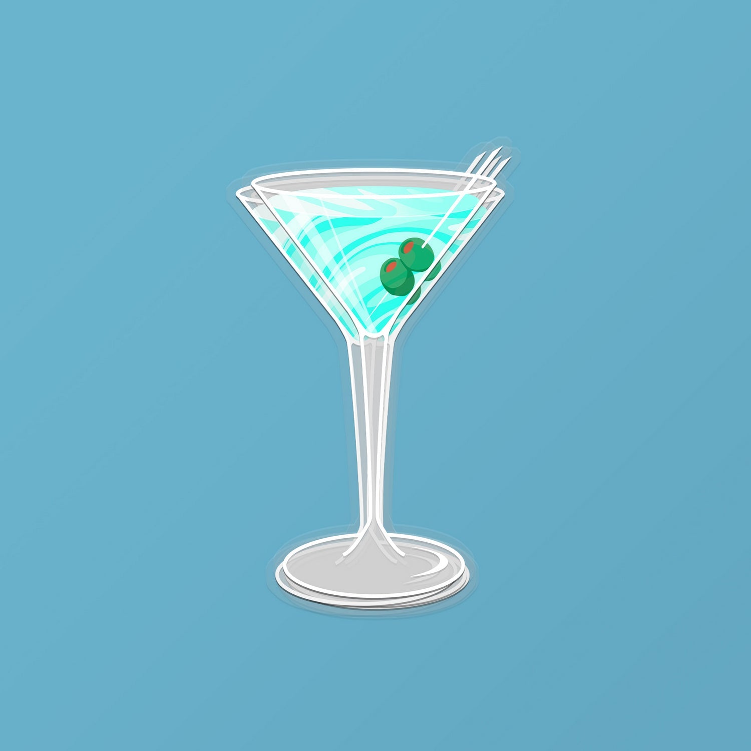 Martini Cocktail Sticker by Cocktail Critters