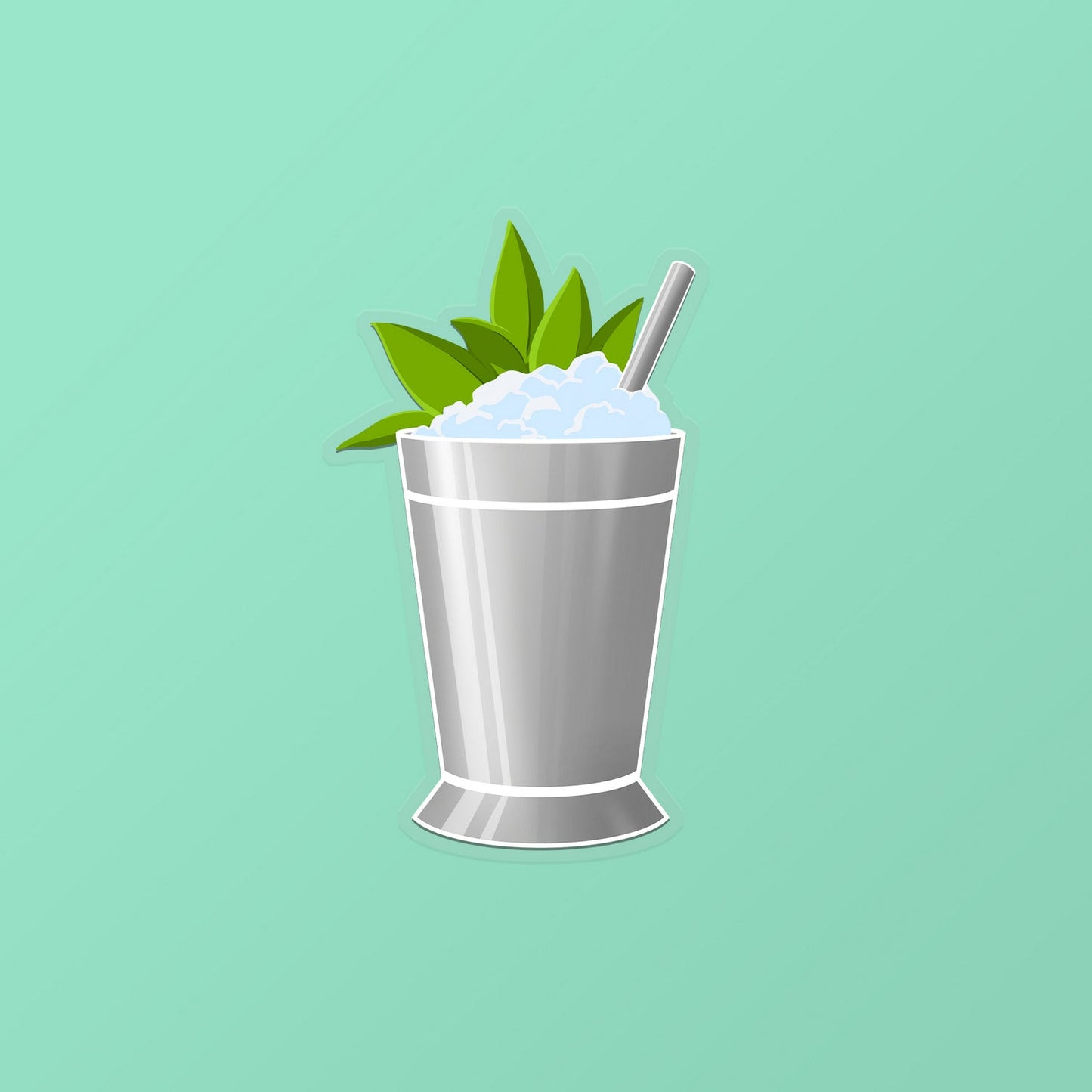 Mint Julep Cocktail Sticker by Cocktail Critters