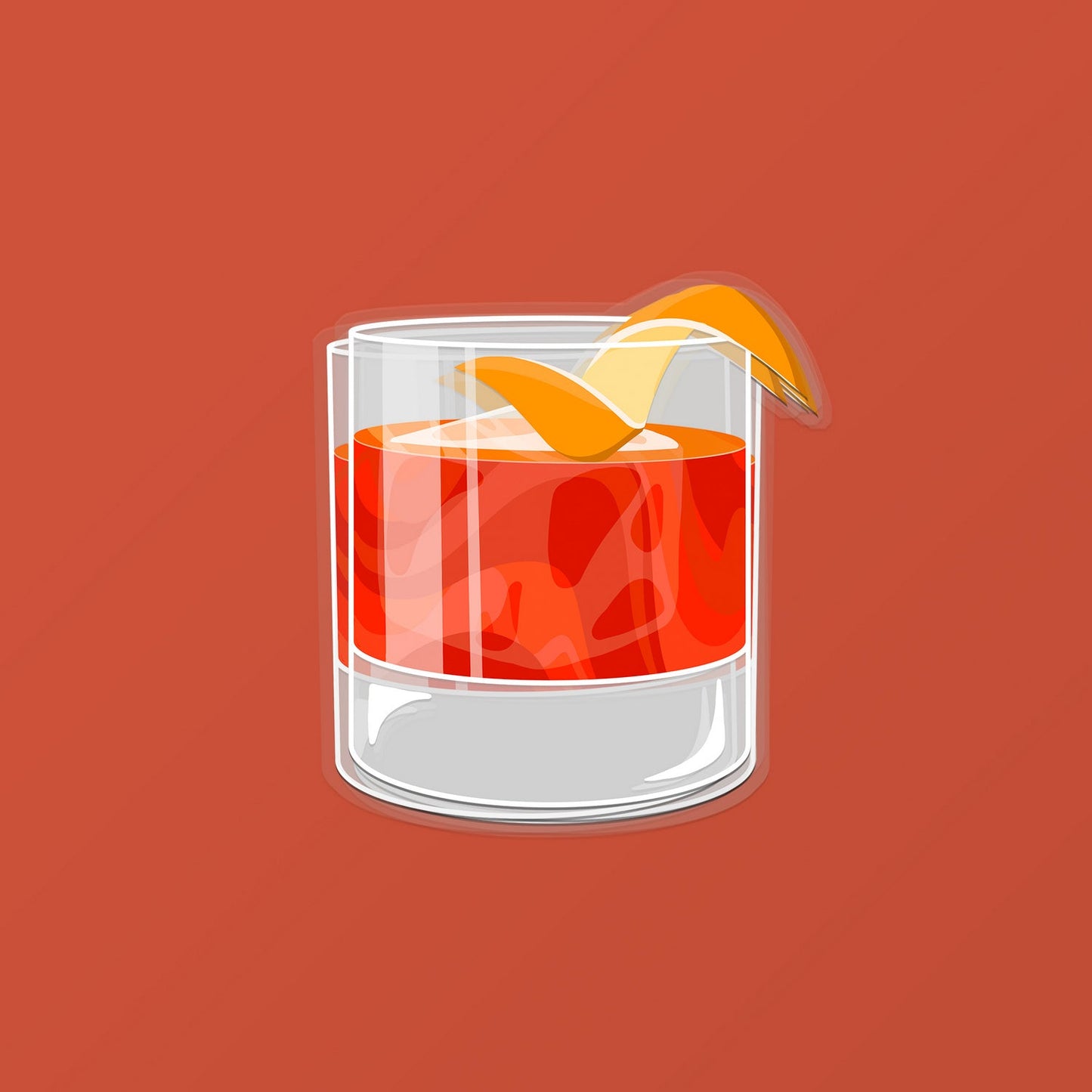 Negroni Cocktail Sticker by Cocktail Critters