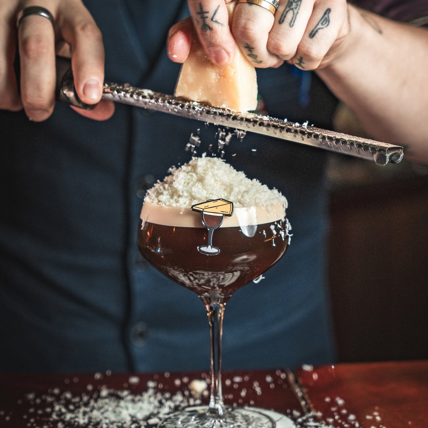 Parmesan Espresso Martini Bartender Pin by Broken Bartender