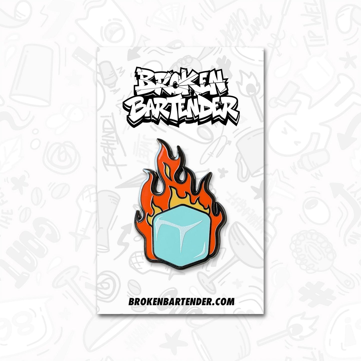 Burn the Ice Enamel Pin by Broken Bartender