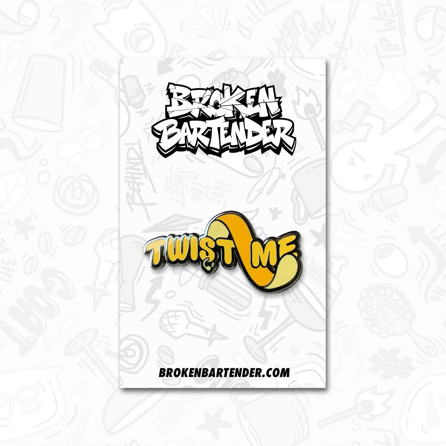 Twist Me Enamel Pin by Broken Bartender